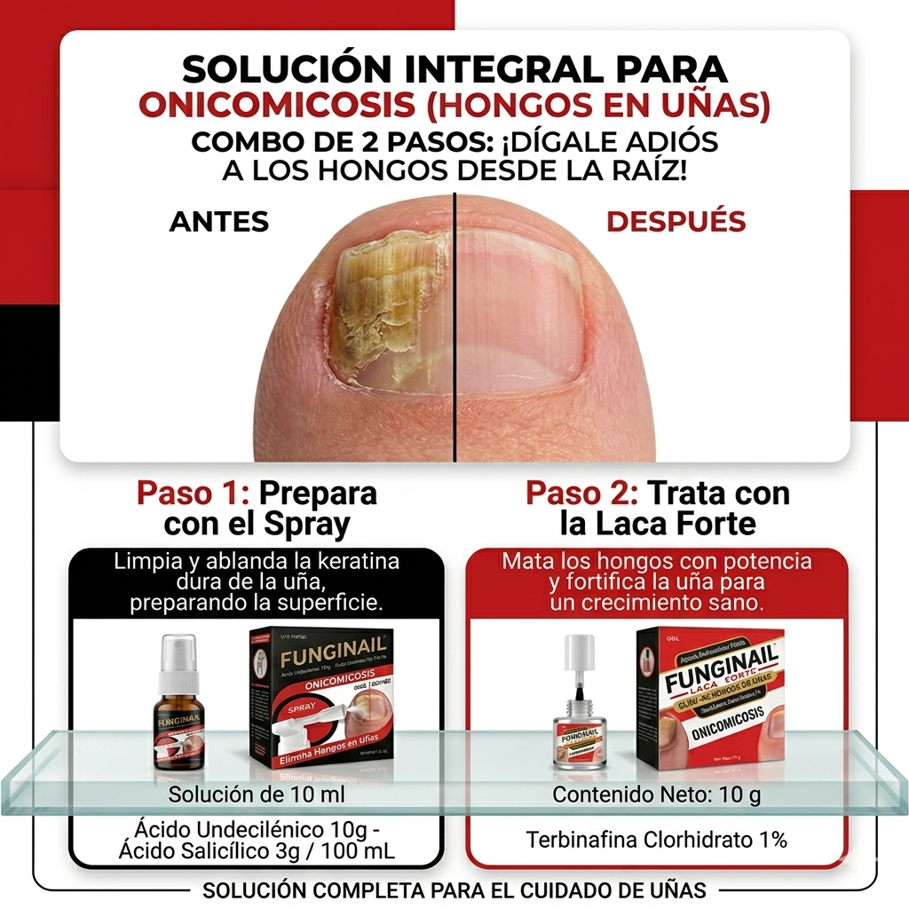 Funginail spray para hongos en las uñas