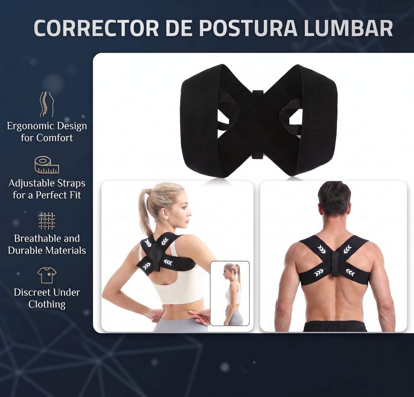 Corrector de postura viral